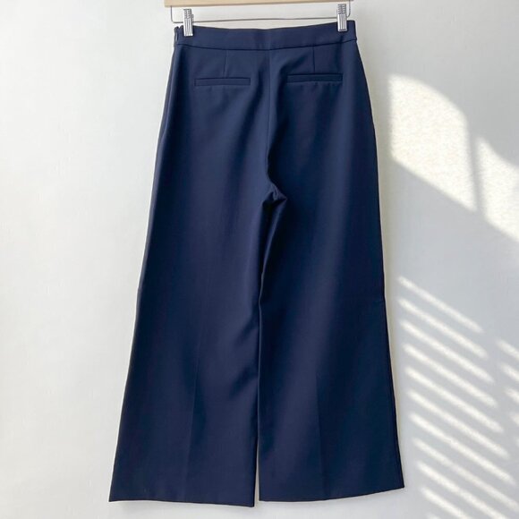 Rebecca Taylor wide legs crop Pants, Nany blue, Size 2 - Picture 4 of 12
